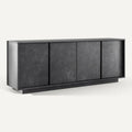 **Moderne Zwarte Dressoir met Marmerlook**