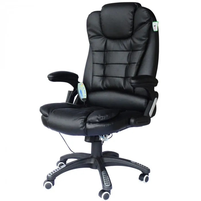 **Ergonomische Leren Bureaustoel met Elektrische Verstelling**