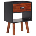 **Technische titel in het Nederlands: Moderne nachtkast met houten frame en lades**